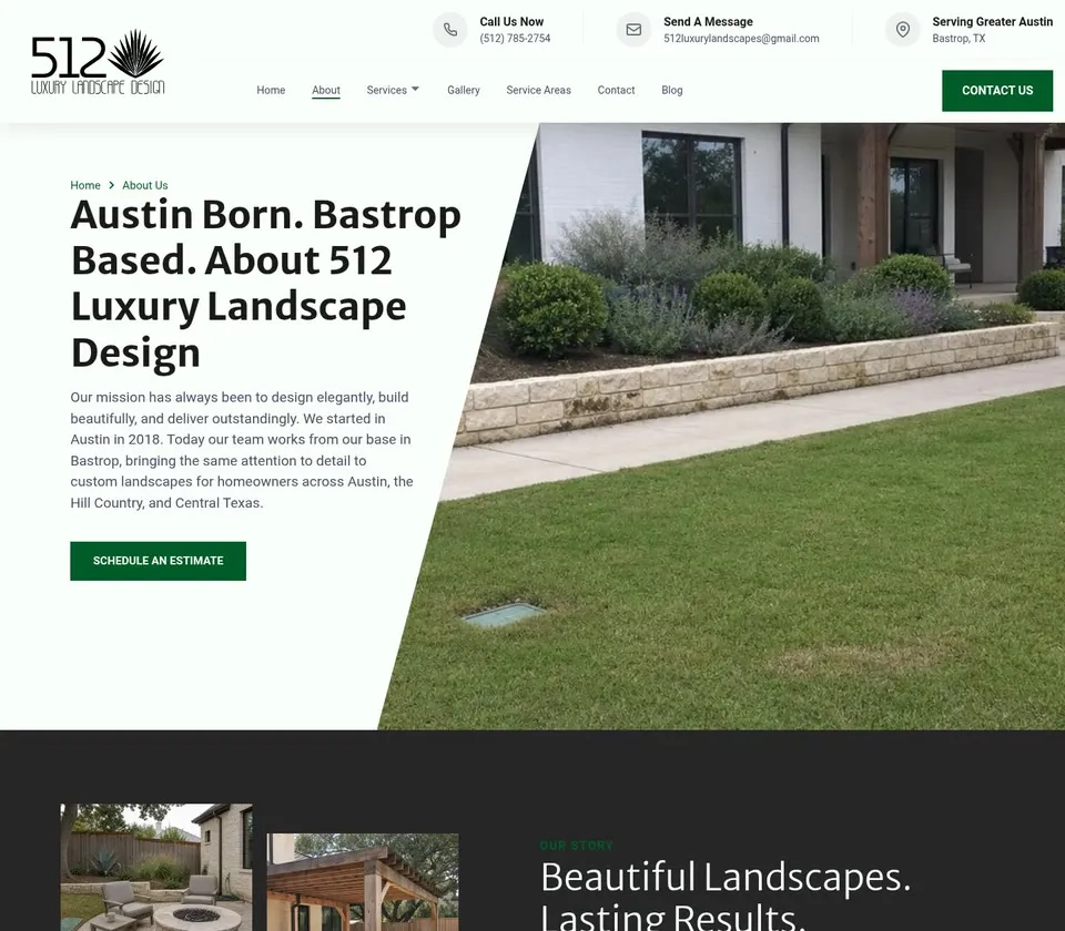 512 Luxury Landscape Design: About