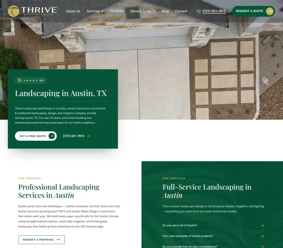 Thrive Landscape & Design: Service Area