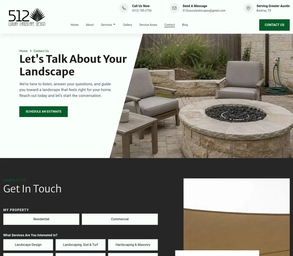 512 Luxury Landscape Design: Contact