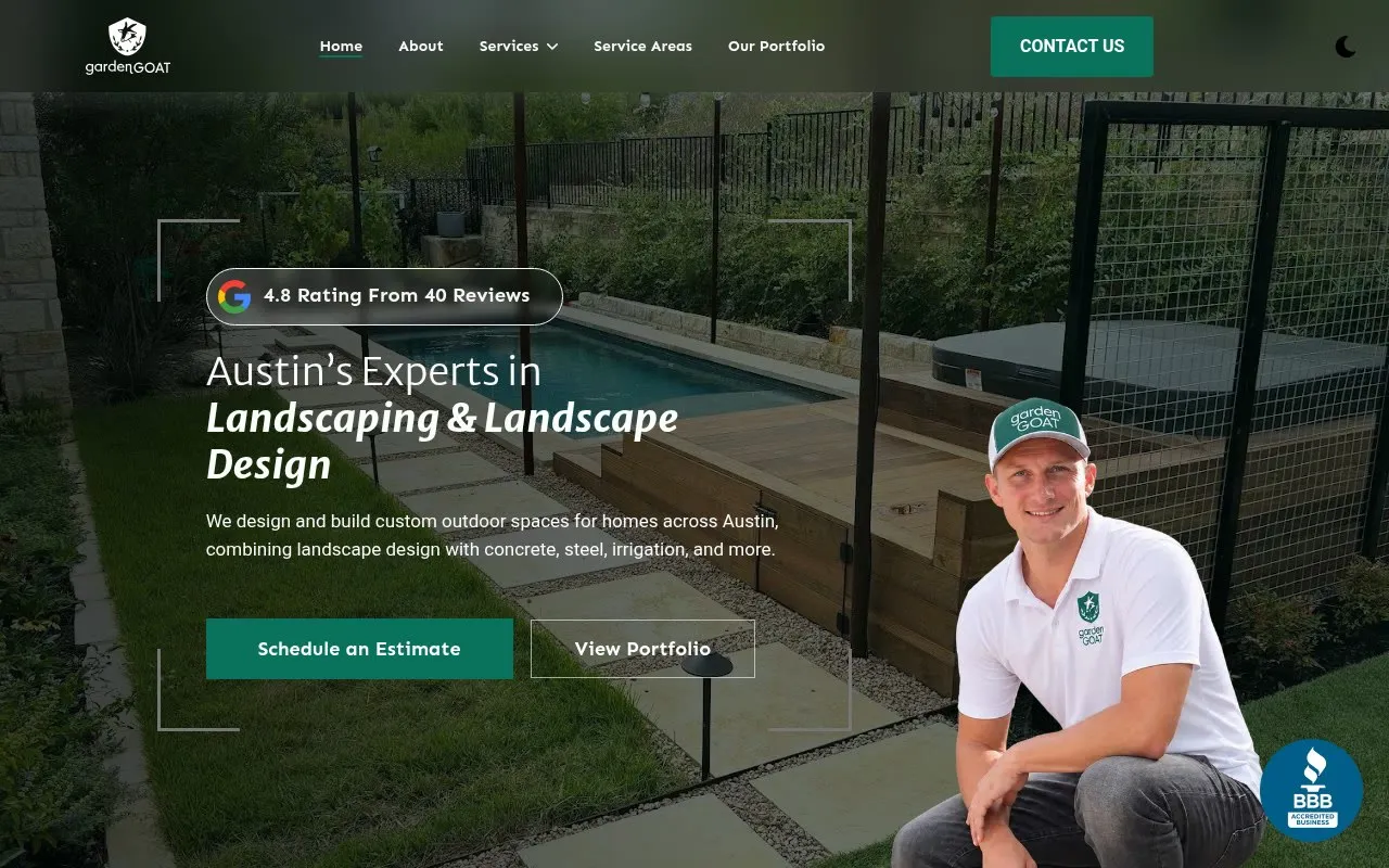 The GardenGOAT homepage