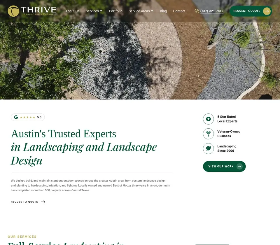 Thrive Landscape & Design: Homepage