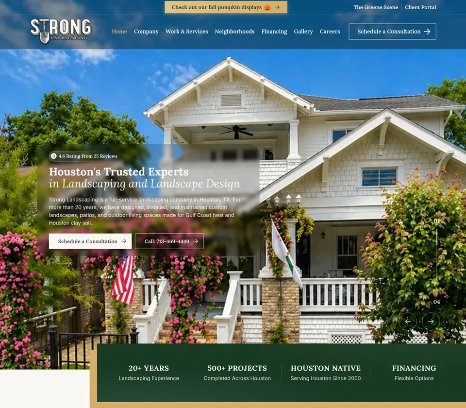 Strong Landscaping: Homepage
