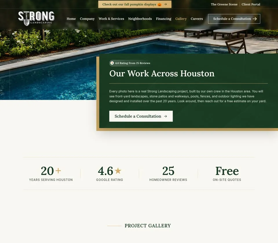 Strong Landscaping: Portfolio