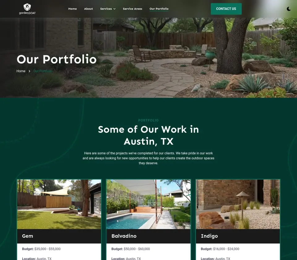 GardenGOAT: Portfolio