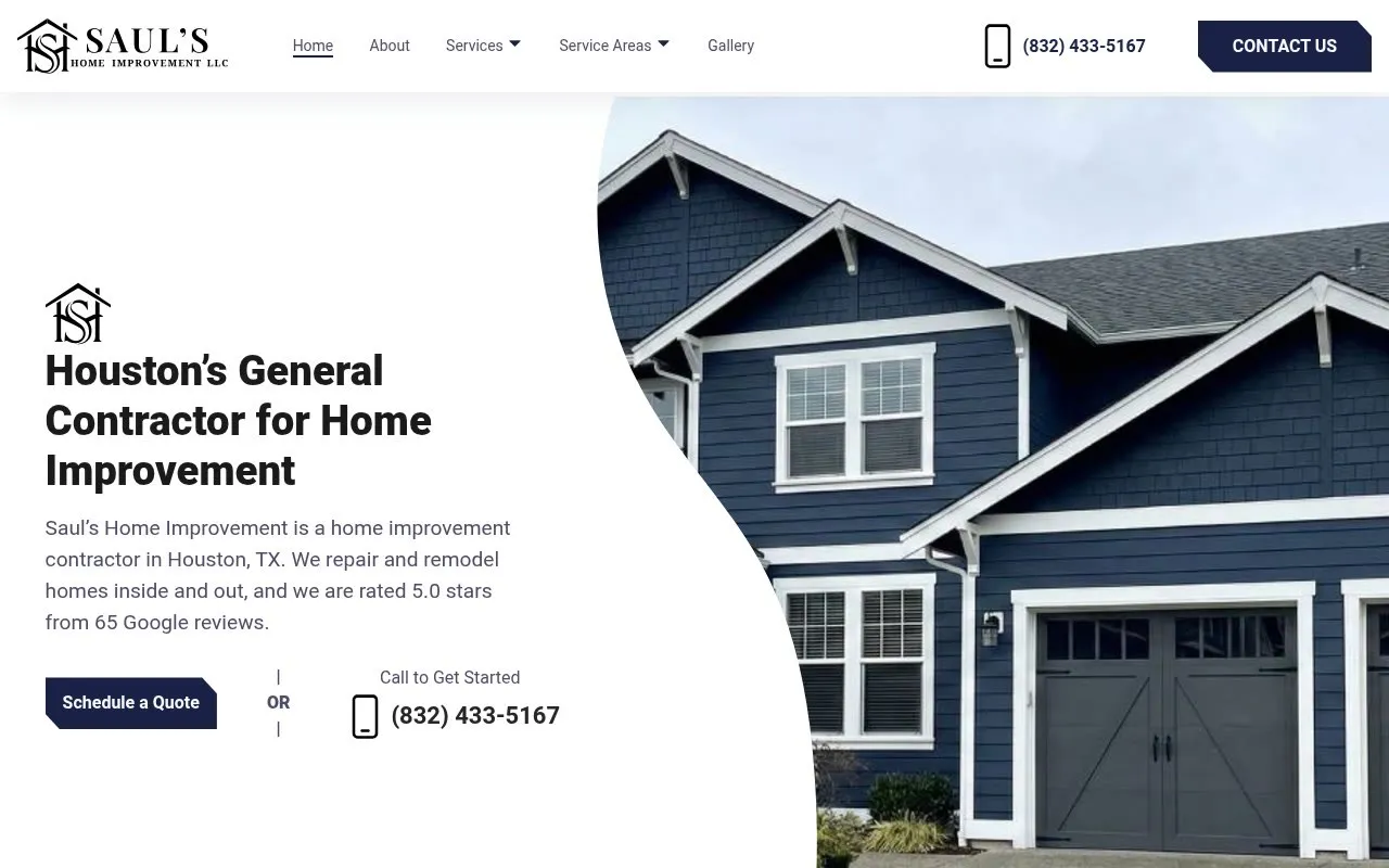 The Saul's Home Improvement homepage