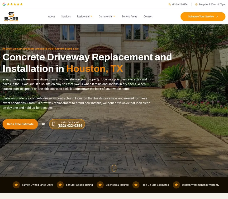 Slabs on Grade: Service Page