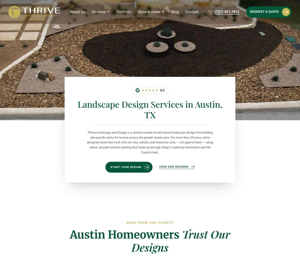 Thrive Landscape & Design: Service Page