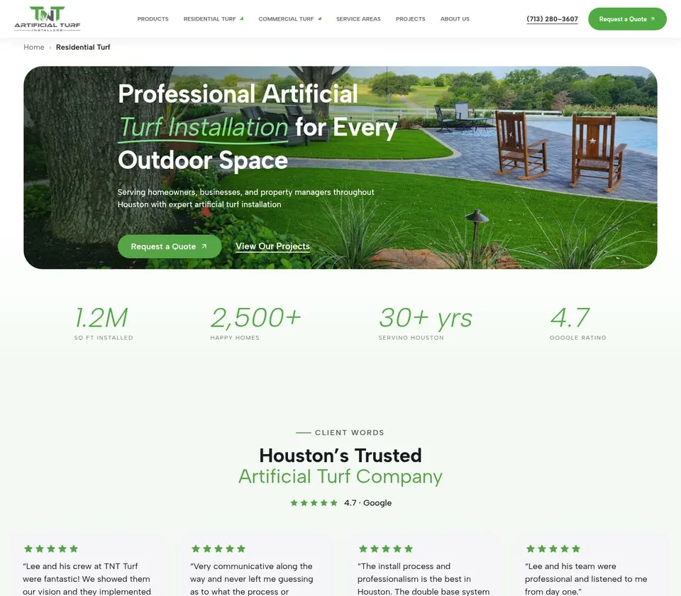 TNT Turf: Service Page